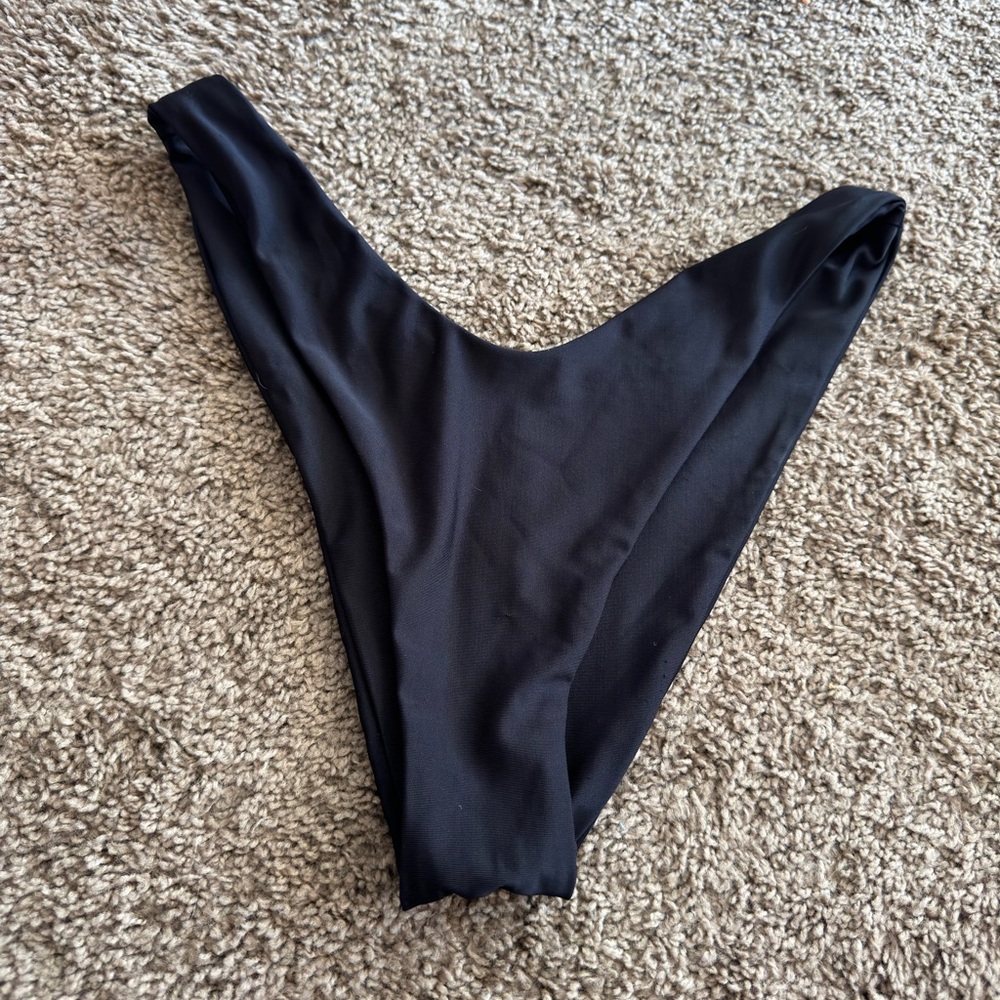 Black High-Cut Bikini Bottom